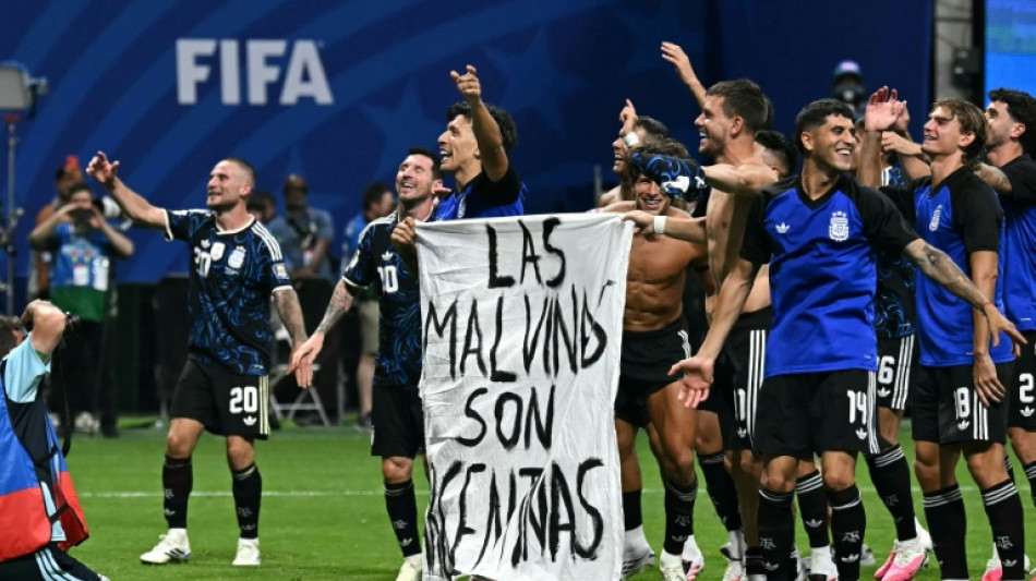 Argentiniens Spieler sorgen mit Falkland-Botschaft nach WM-Halbfinalsieg f&uuml;r &Auml;rger